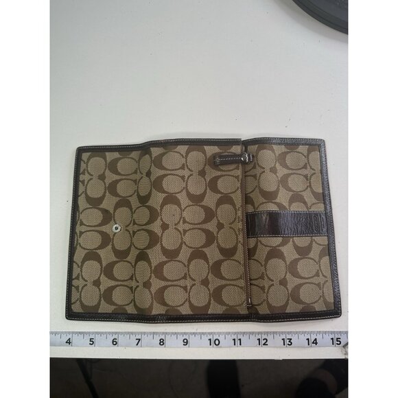 Coach Signature Checkbook Wallet Brown - Picture 5 of 10